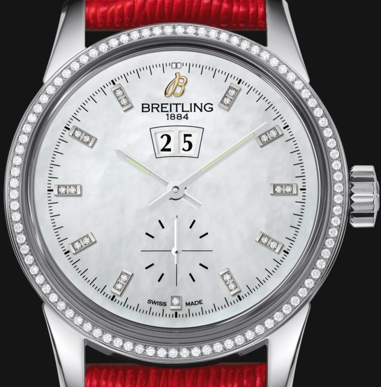 Stylish Red Leather Straps UK Fake Breitling Watches Bring Fortune To Ladies