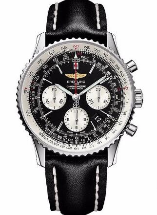 With bright red second hand, that highlights the whole design of this fake Breitling watch.