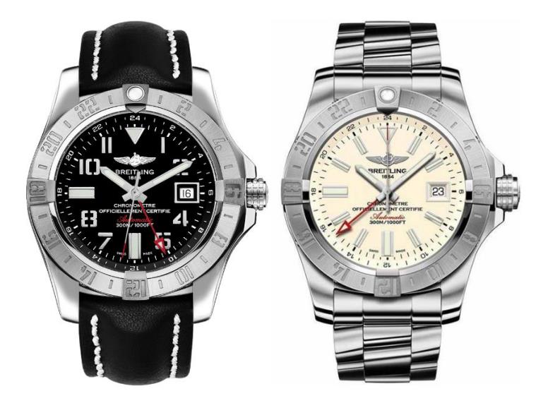 Two Practical Watches Fake Breitling Avenger II A3239011 UK With Dual Time Zone