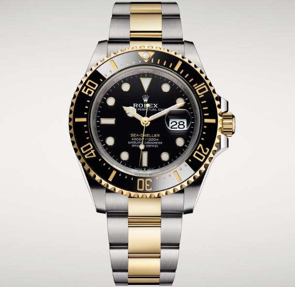 The male fake watches are made from 18ct gold and Oystersteel.